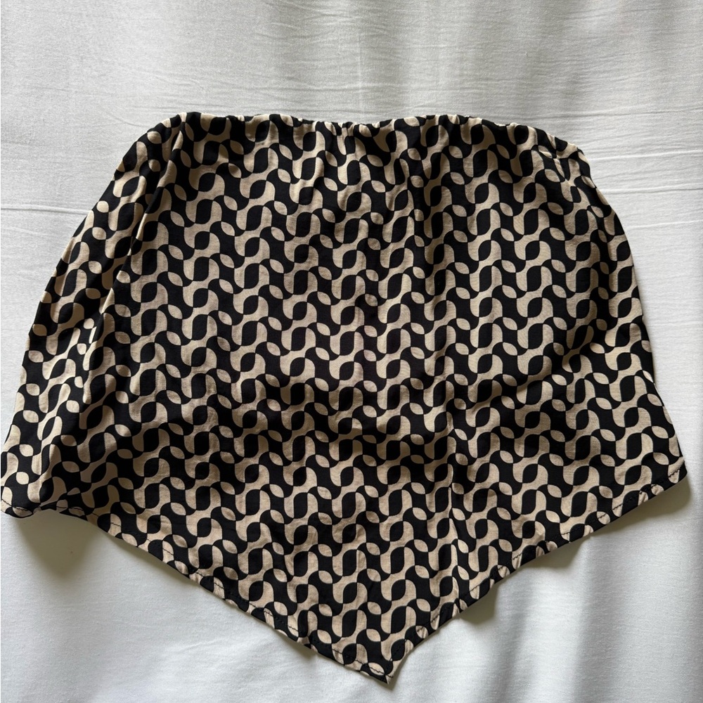 Faithfull the Brand beachy black & beige “Bettina” crop top, size small - Picture 6 of 7